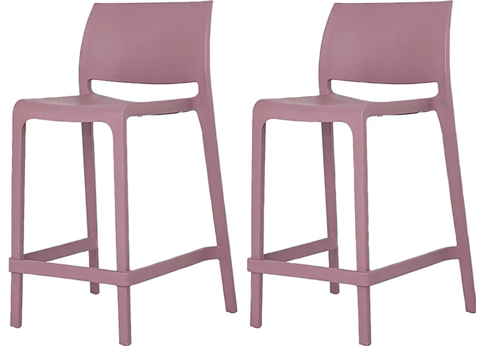 Outdoor Cayetana Purple Counter Stool, Set of 2