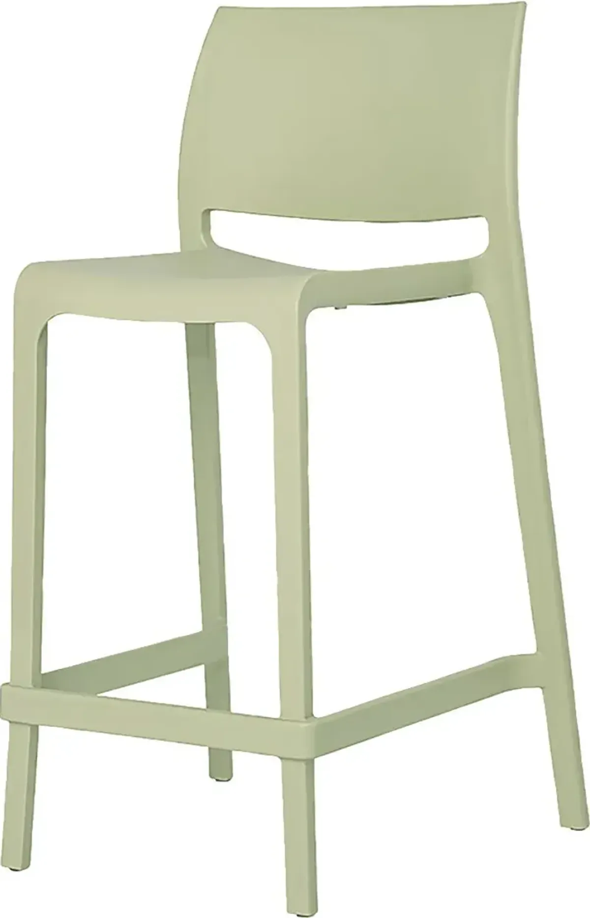 Outdoor Cayetana Green Counter Stool, Set of 2