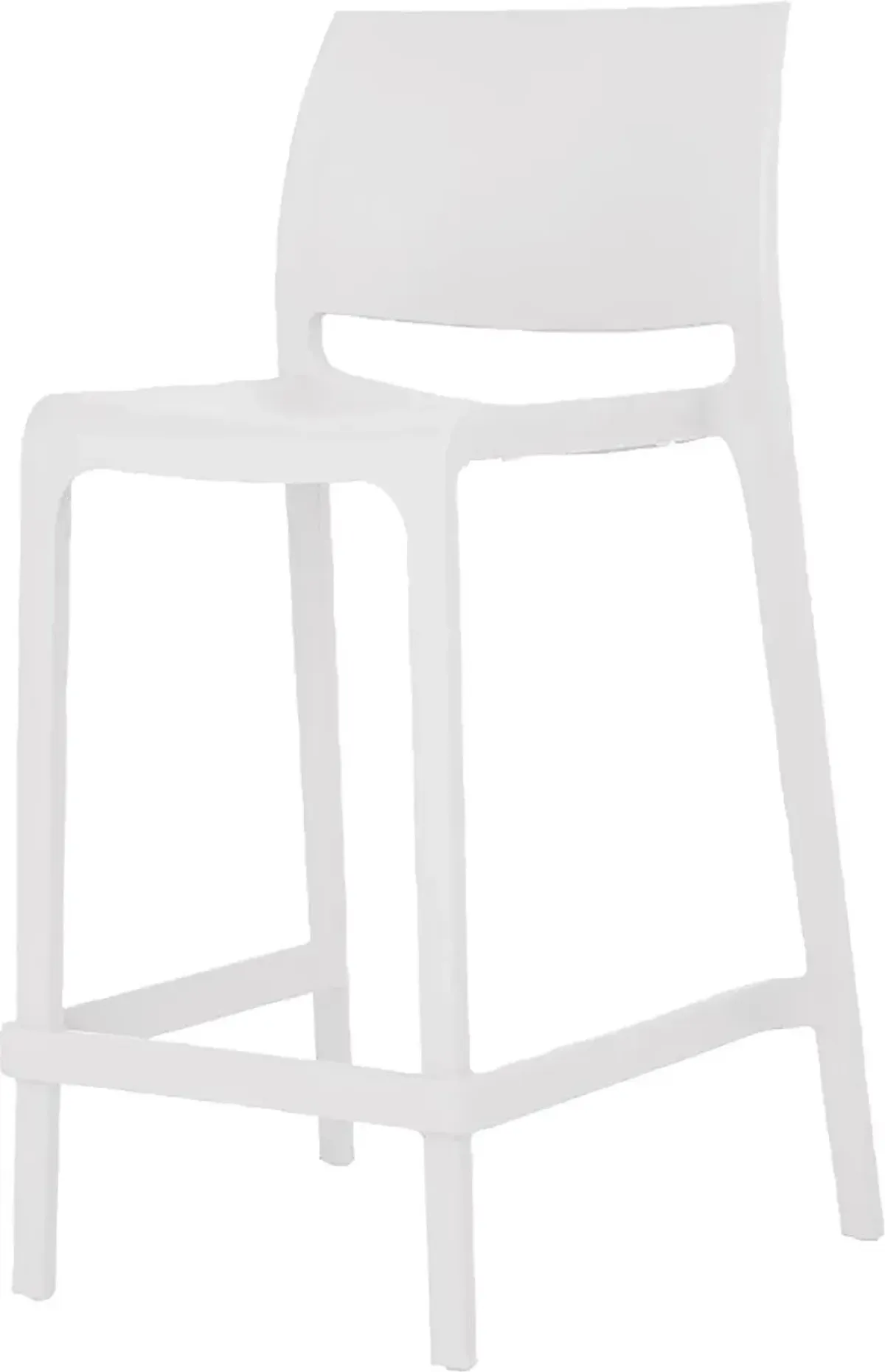 Outdoor Cayetana White Counter Stool, Set of 2