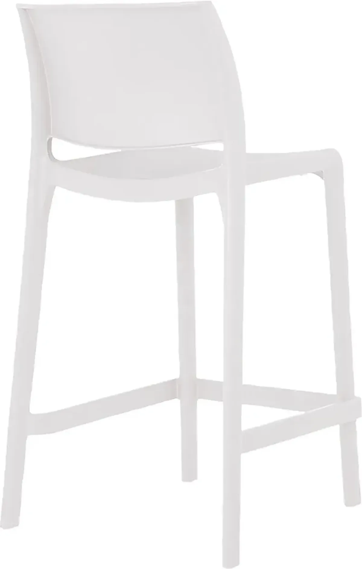 Outdoor Cayetana White Counter Stool, Set of 2