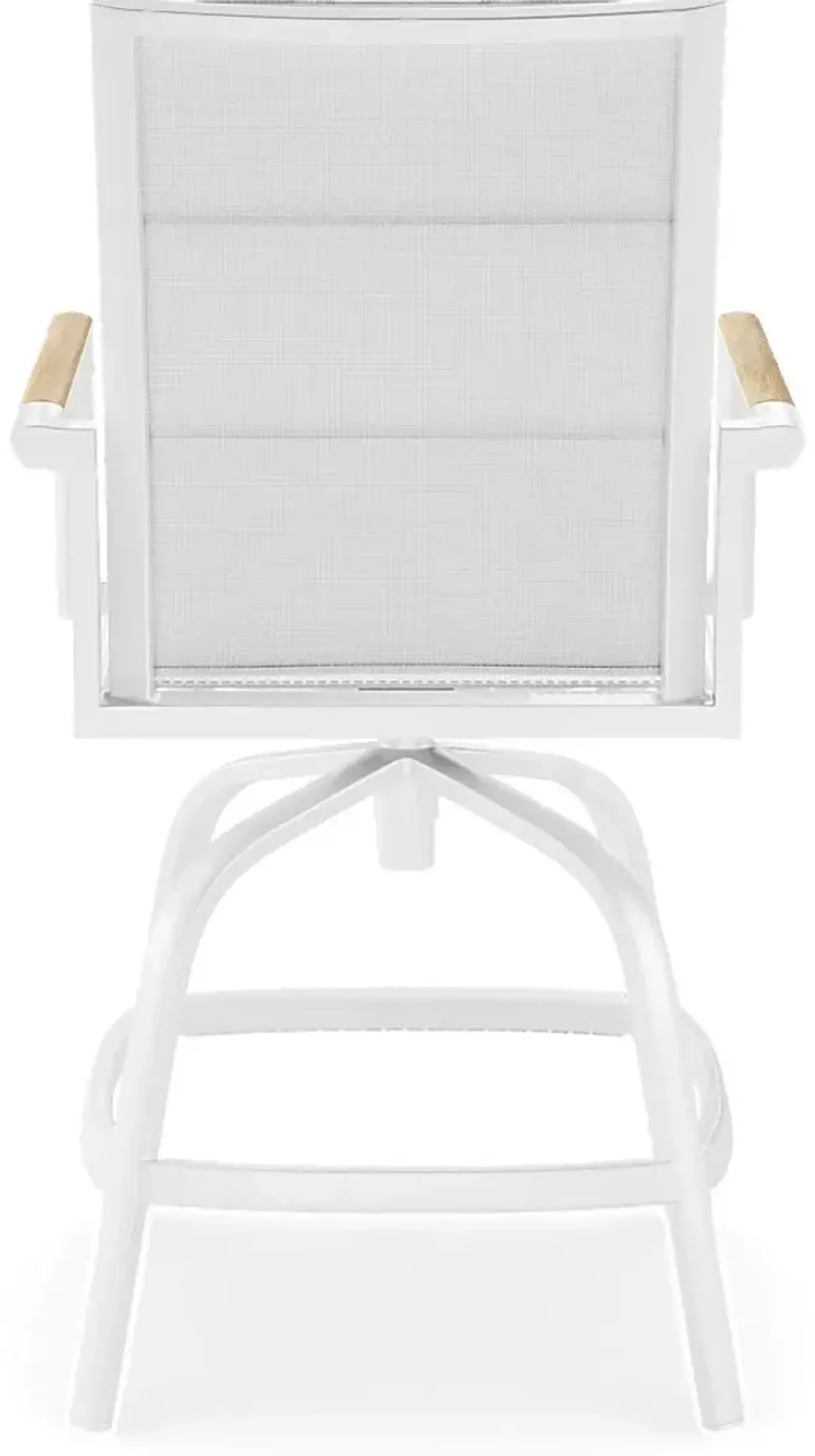 Solana White Outdoor Swivel Balcony Stool