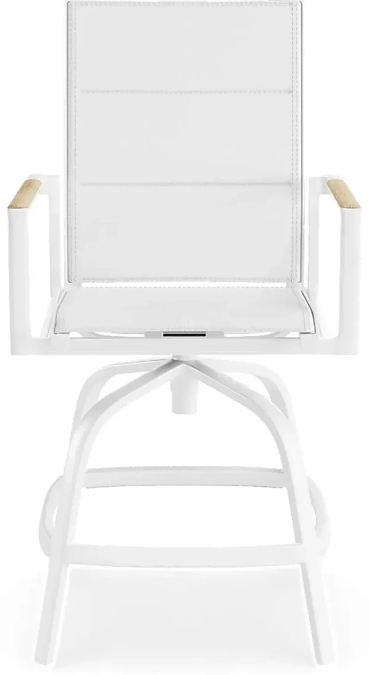 Solana White Outdoor Swivel Balcony Stool