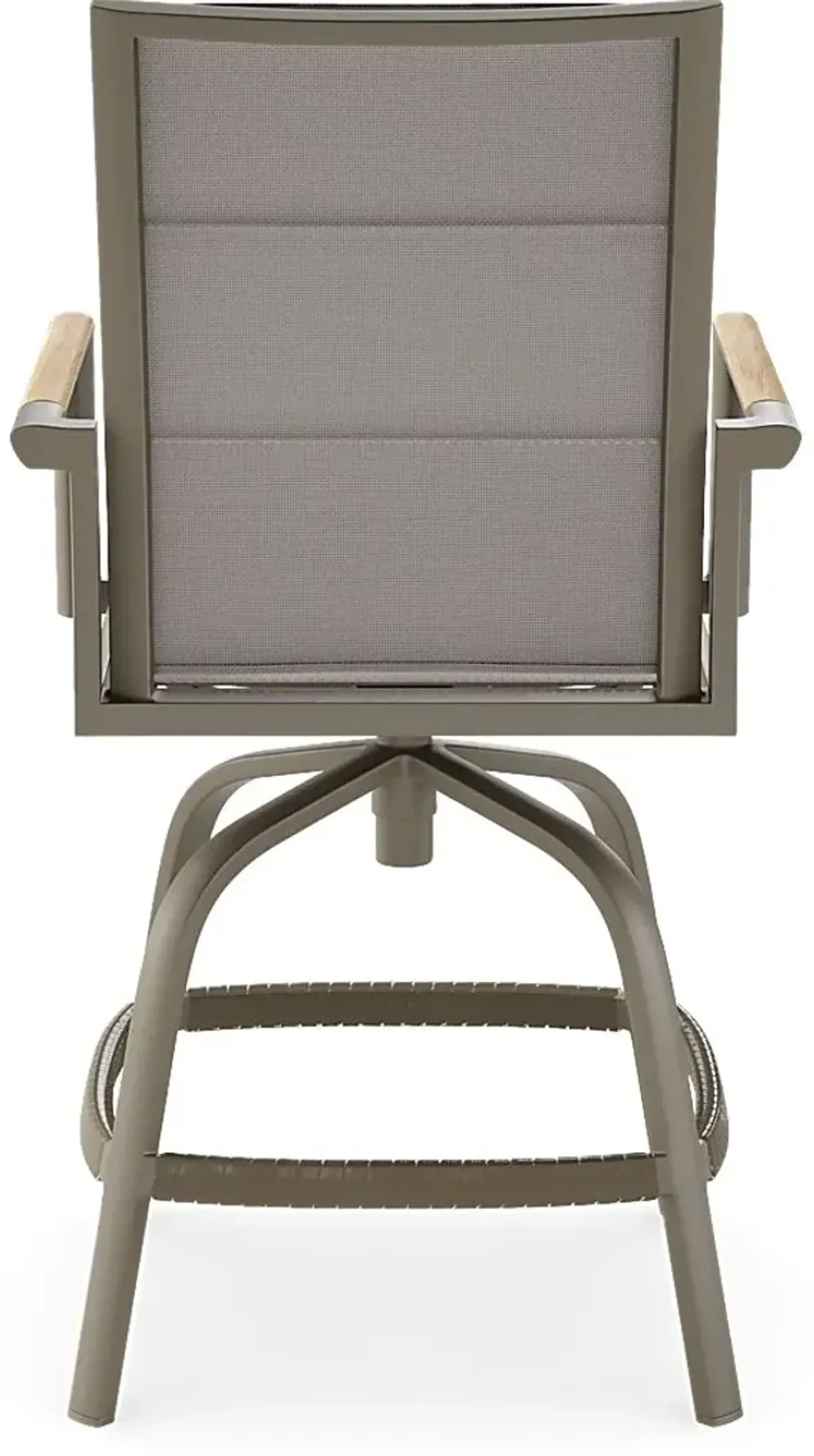 Solana Taupe Outdoor Swivel Balcony Stool