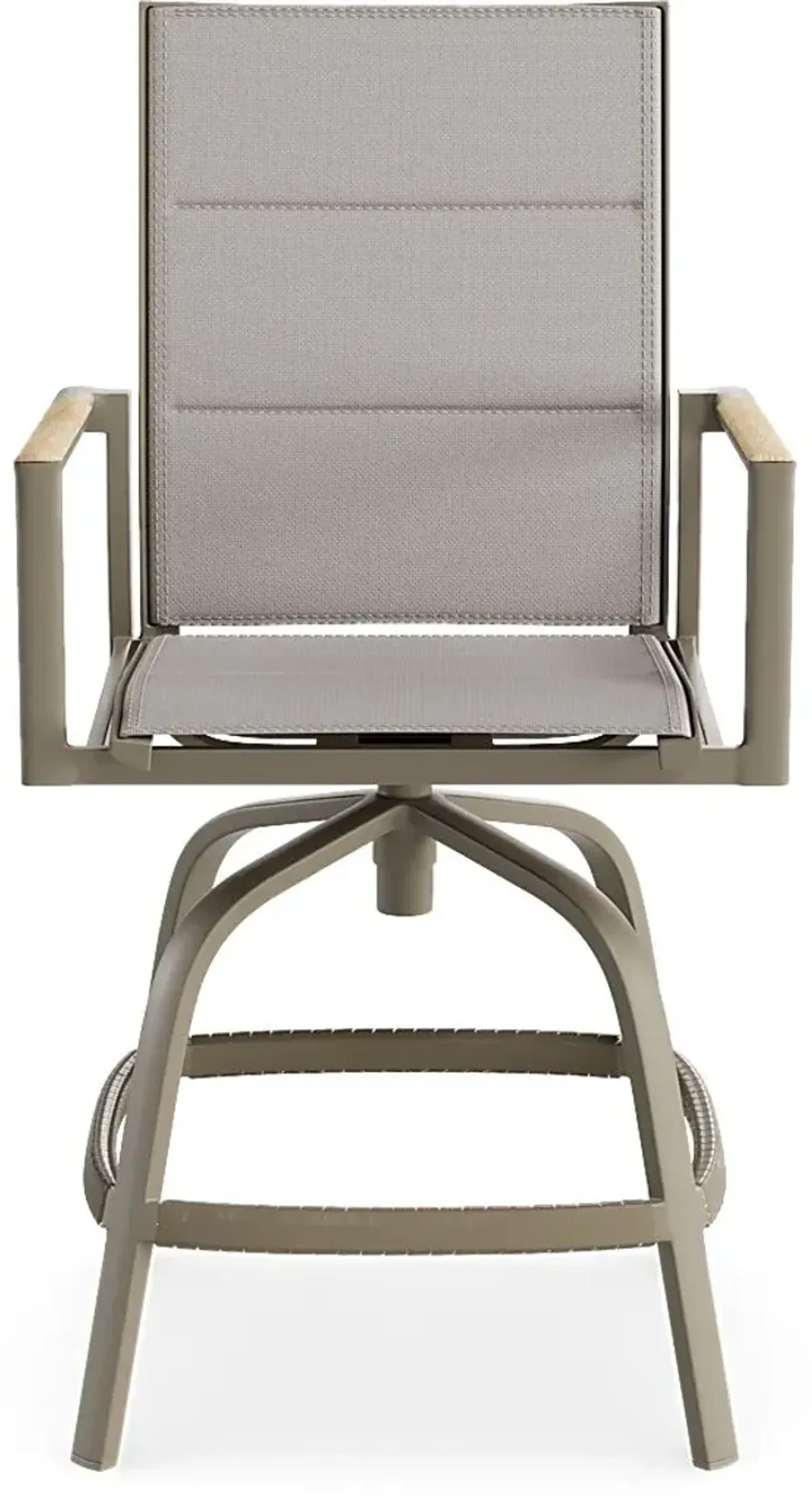 Solana Taupe Outdoor Swivel Balcony Stool