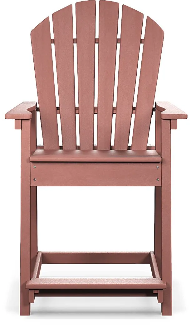 Addy Red Outdoor Balcony Adirondack Stool