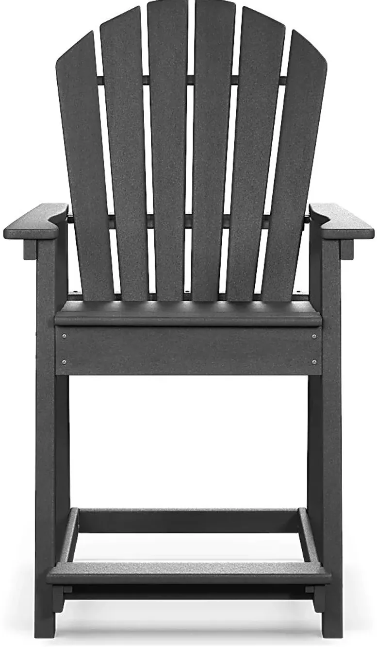 Addy Black Outdoor Balcony Adirondack Stool