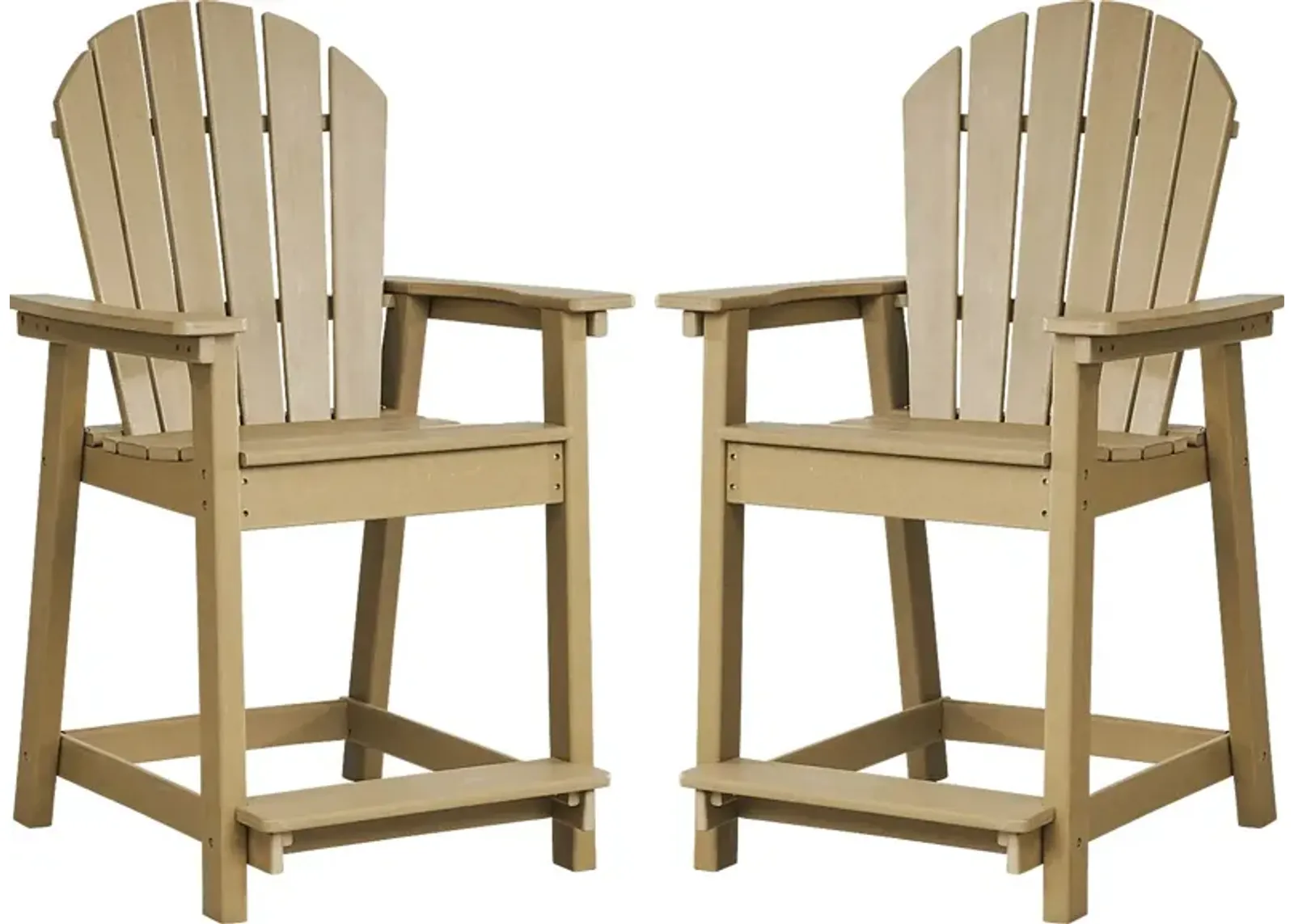 Addy Brown Outdoor Balcony Adirondack Stool, Set of 2