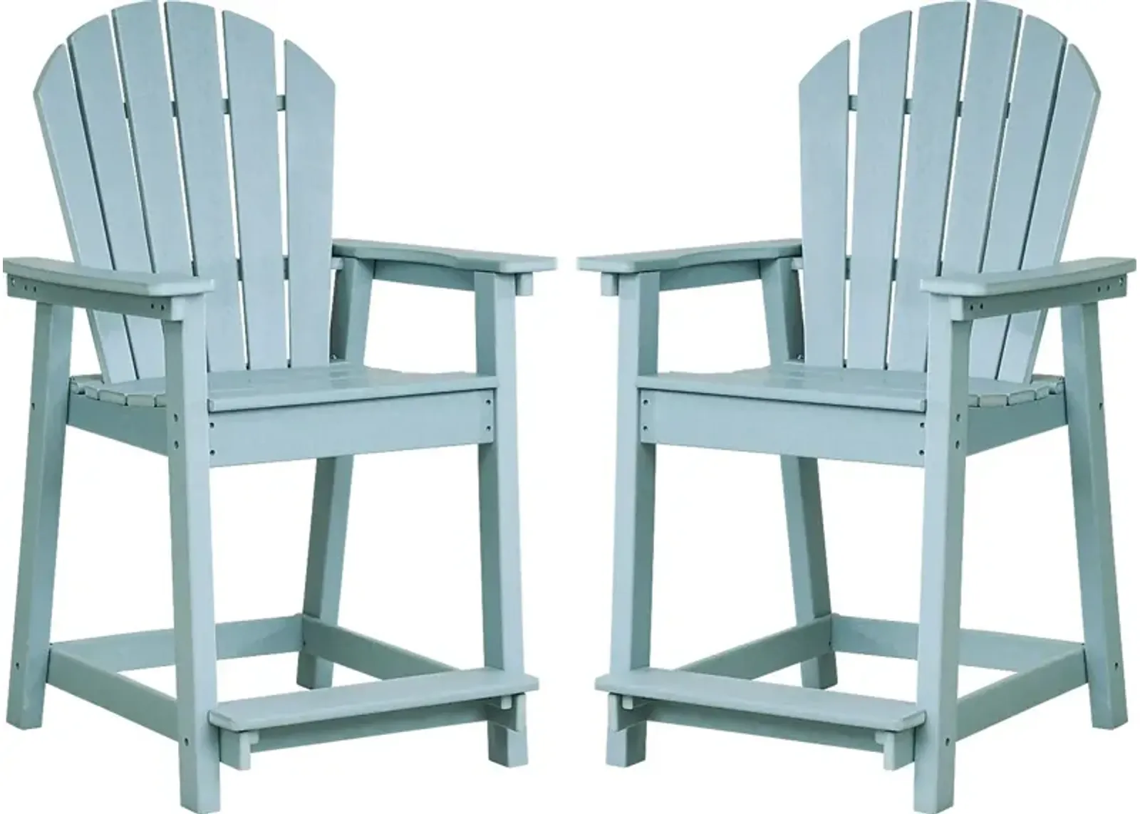 Addy Sky Outdoor Balcony Adirondack Stool, Set of 2