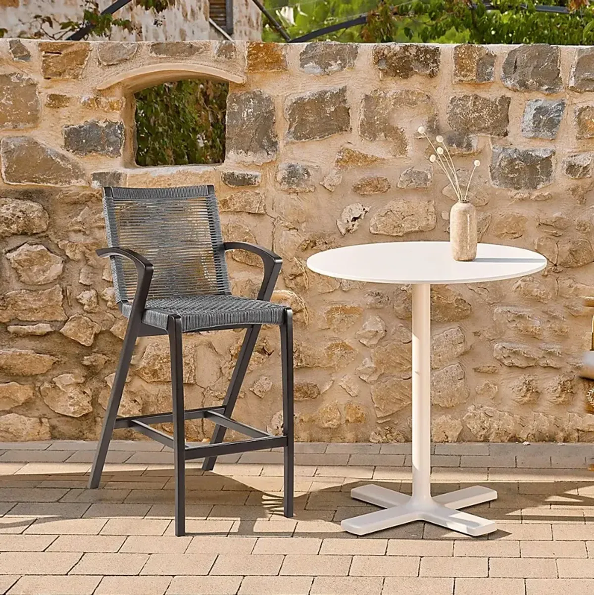 Outdoor Blavis Gray Counter Stool