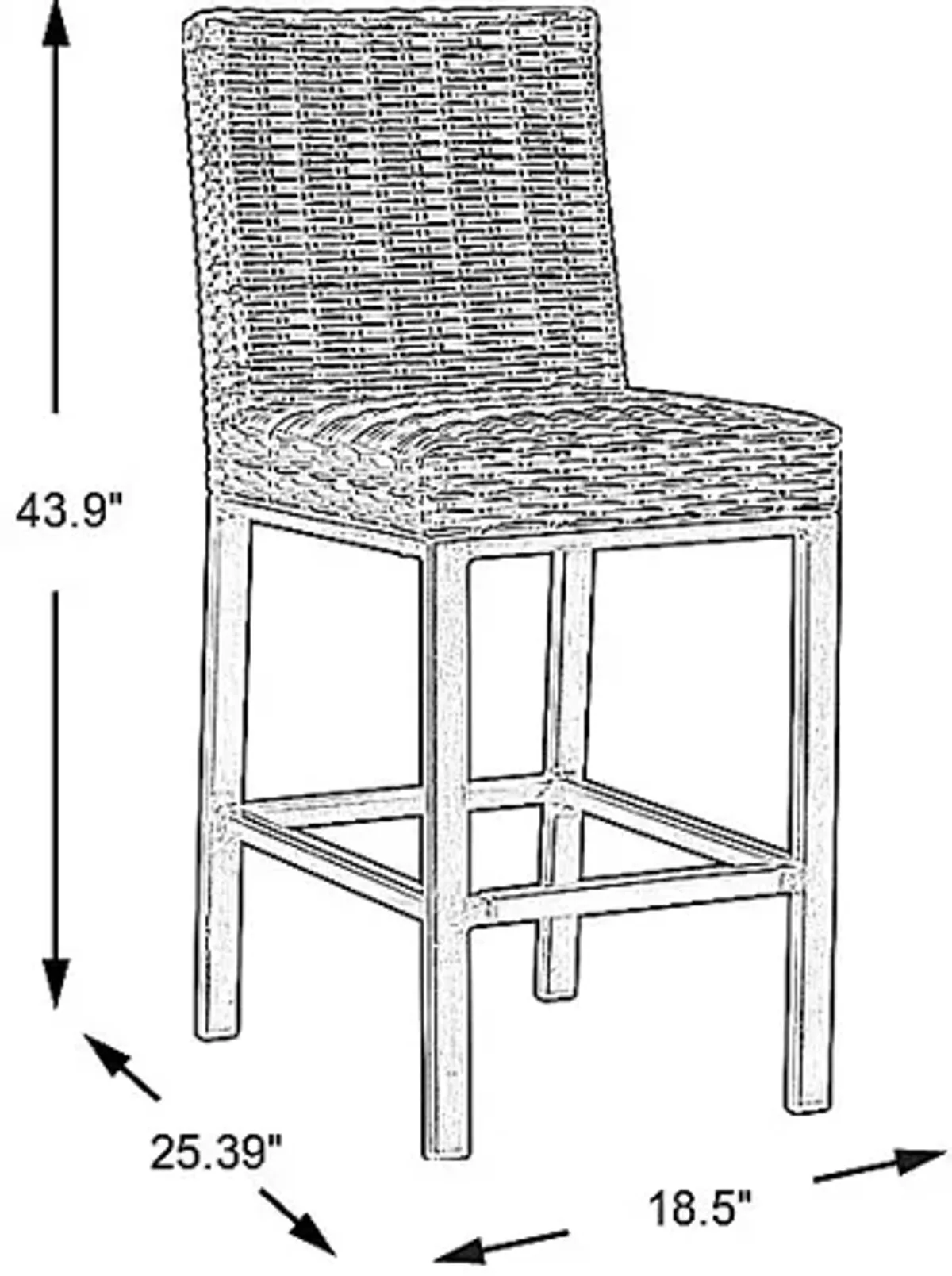 Montecello Gray Outdoor Barstool