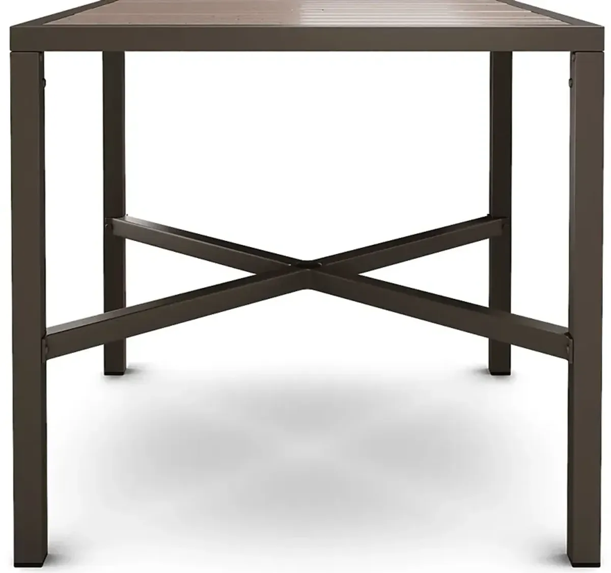 Rialto Brown 41 In. Square Bar Height Outdoor Dining Table