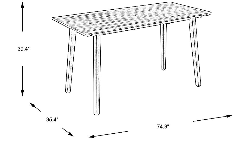 Tessere Natural Rectangle Outdoor Bar Table