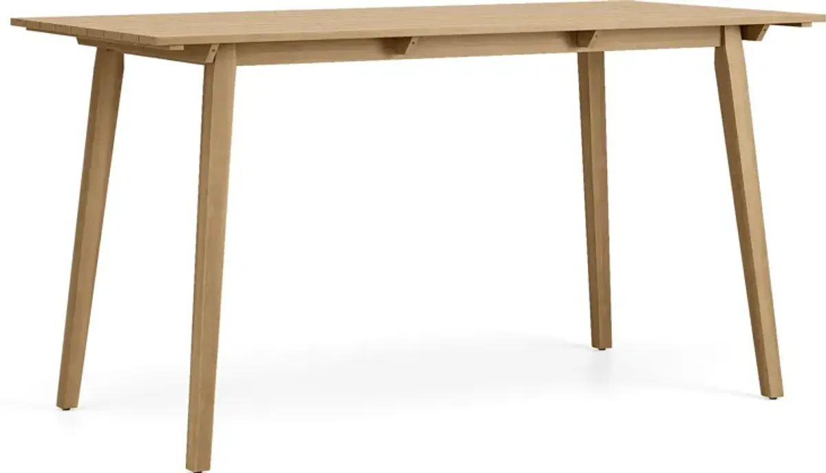 Tessere Natural Rectangle Outdoor Bar Table