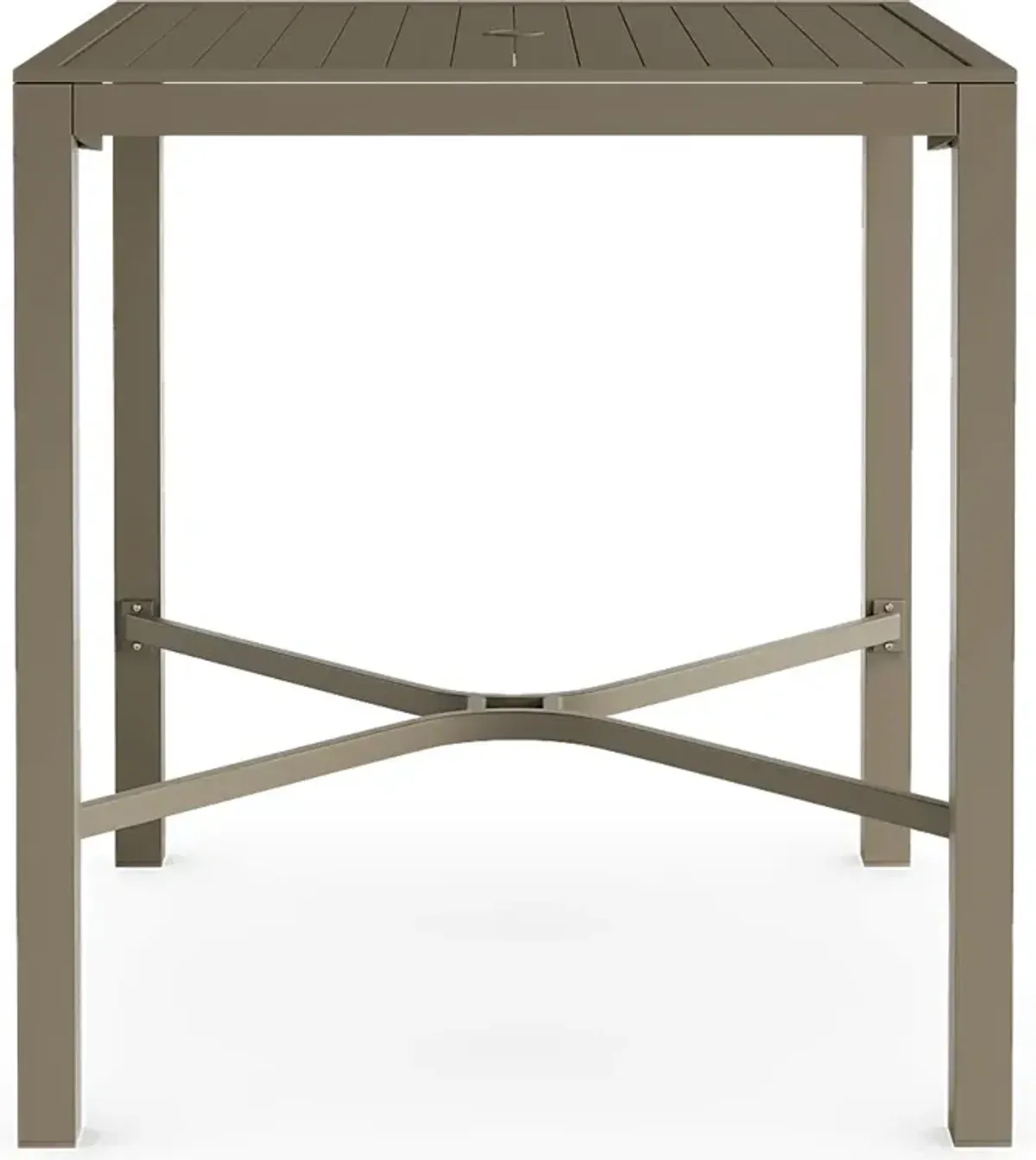 Solana Taupe 38 in. Square Bar Height Outdoor Dining Table