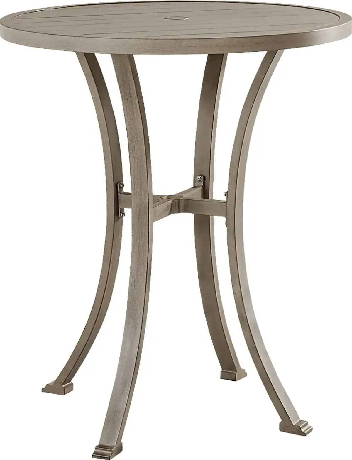 Montecello Gray 36 in. Round Outdoor Bar Table