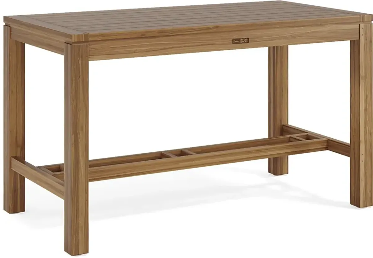 Patmos Teak 71 in. Rectangle Bar Height Outdoor Dining Table