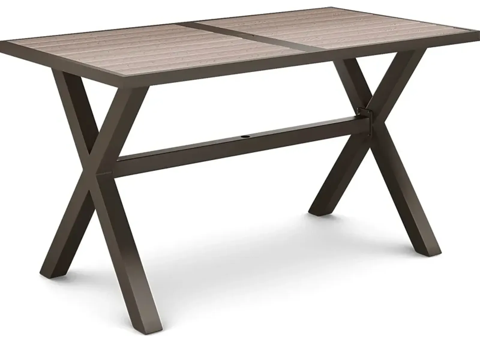 Rialto Brown 71 In. Rectangle Bar Height Outdoor Dining Table