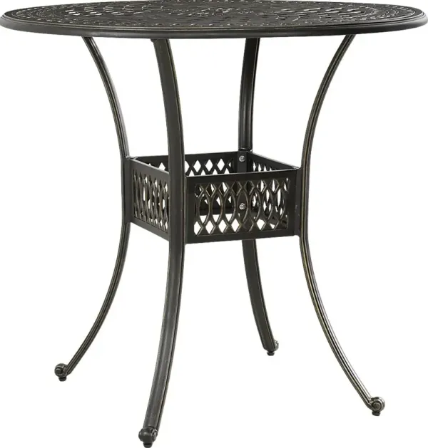 Carina Bronze 42 in. Round Bar Height Outdoor Dining Table