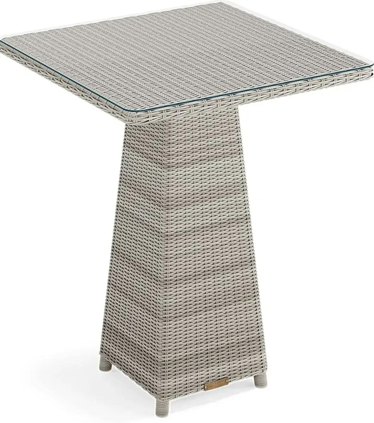 Patmos Gray Wicker 3 Pc 36 in. Square Bar Height Outdoor Dining Set