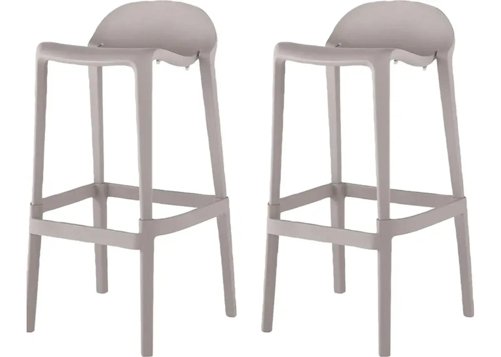 Outdoor Lulia Gray Barstool, Set of 2