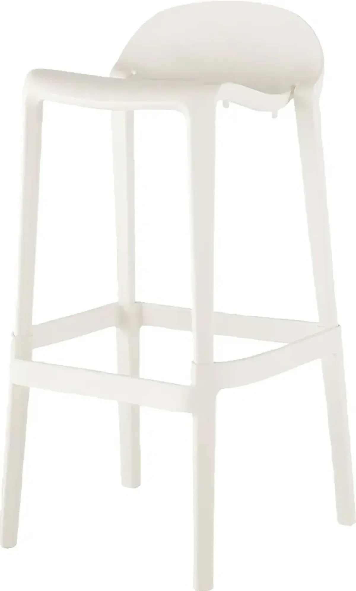 Outdoor Lulia White Barstool, Set of 2