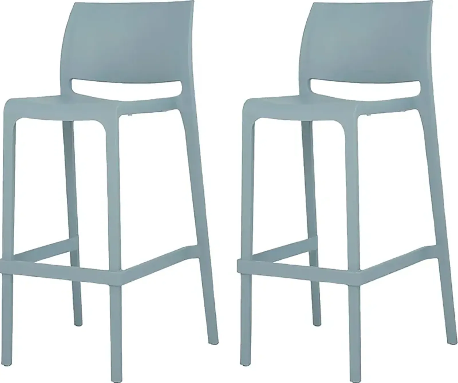 Outdoor Cayetana Blue Barstool, Set of 2