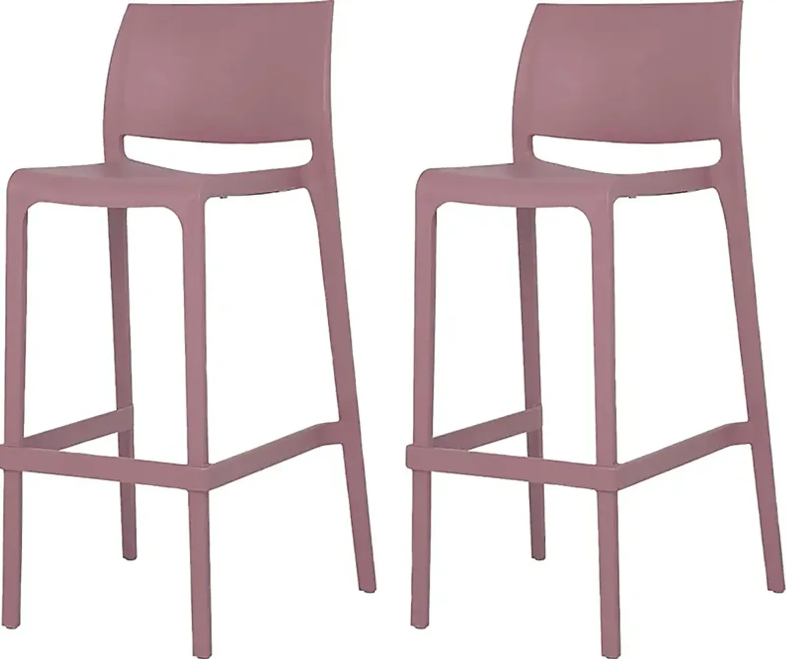 Outdoor Cayetana Purple Barstool, Set of 2