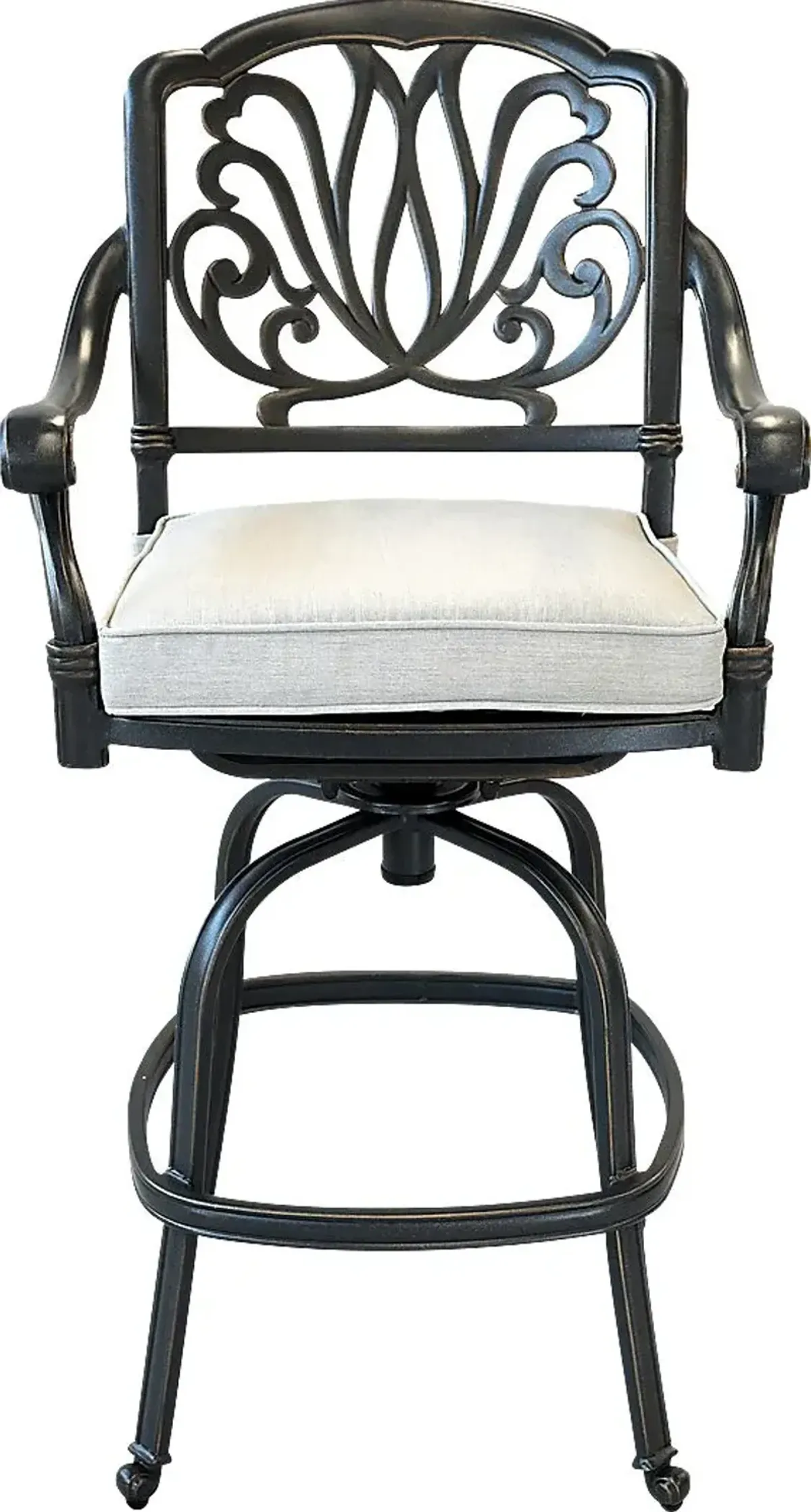 Outdoor Aurorette III Gray Barstool, Set of 2