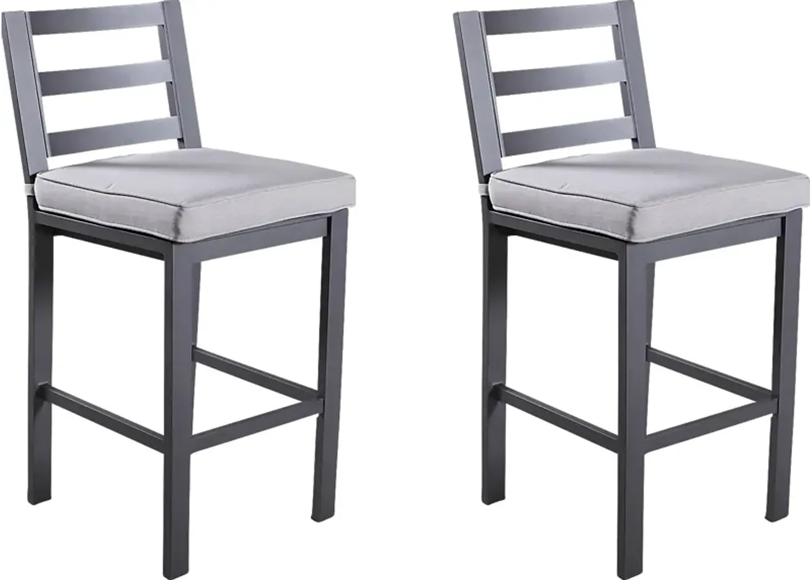 Outdoor Coligny Gray Barstool, Set of 2