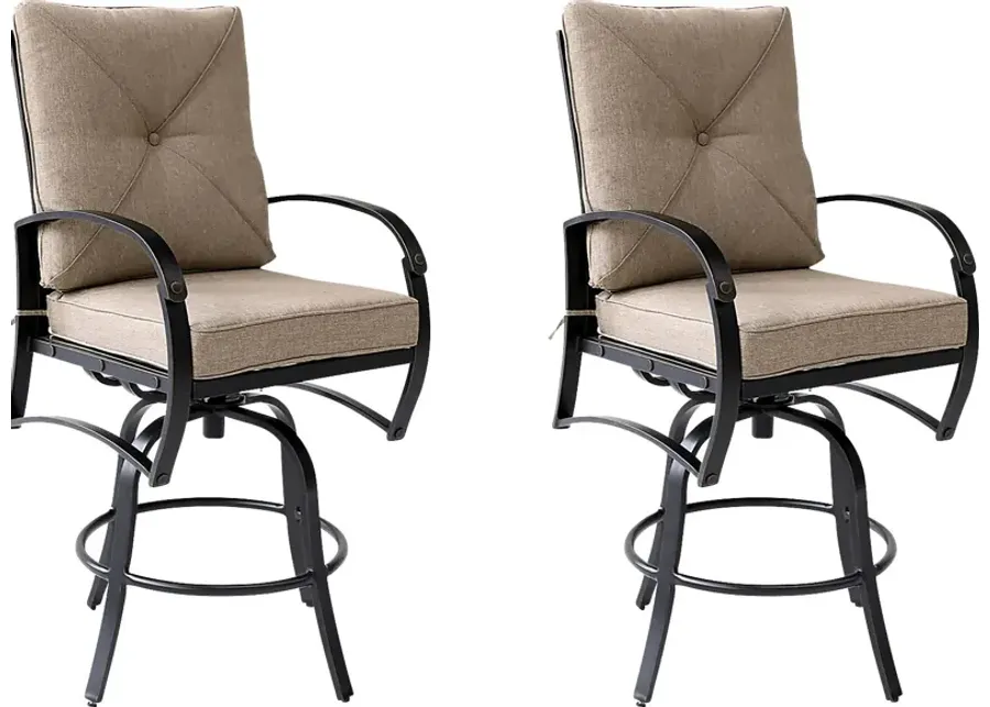 Outdoor Esmerie Beige Barstool, Set of 2