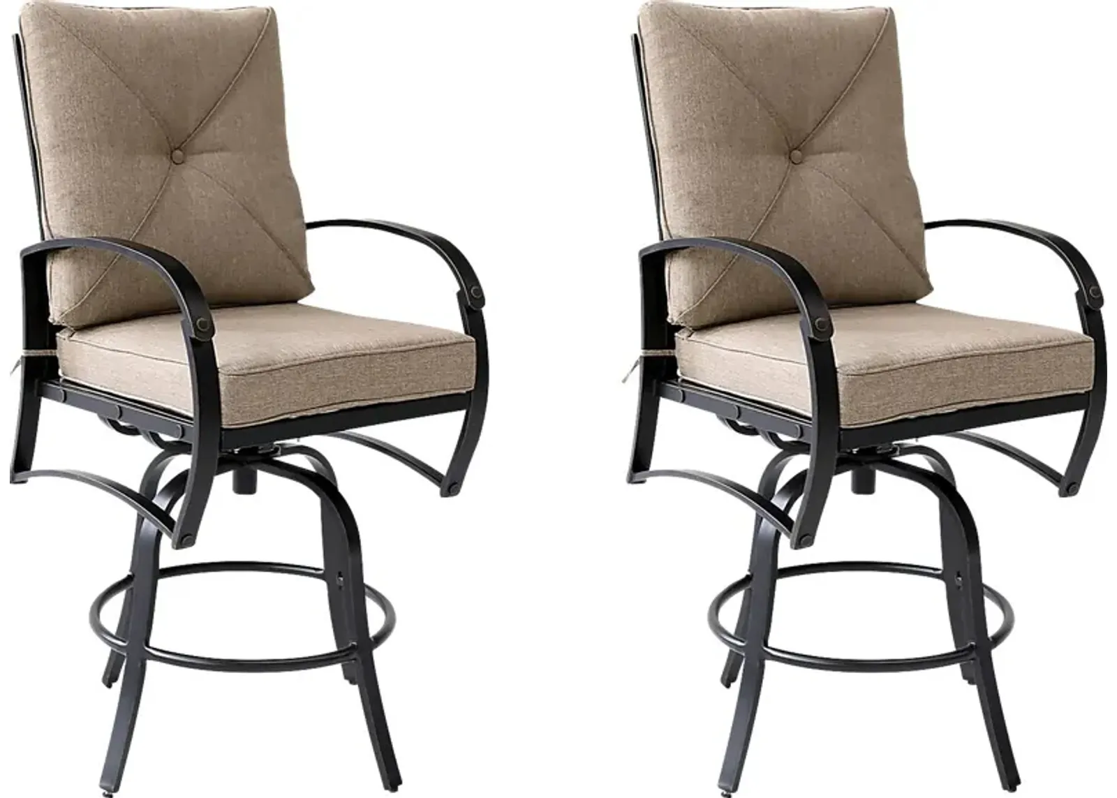 Outdoor Esmerie Beige Barstool, Set of 2