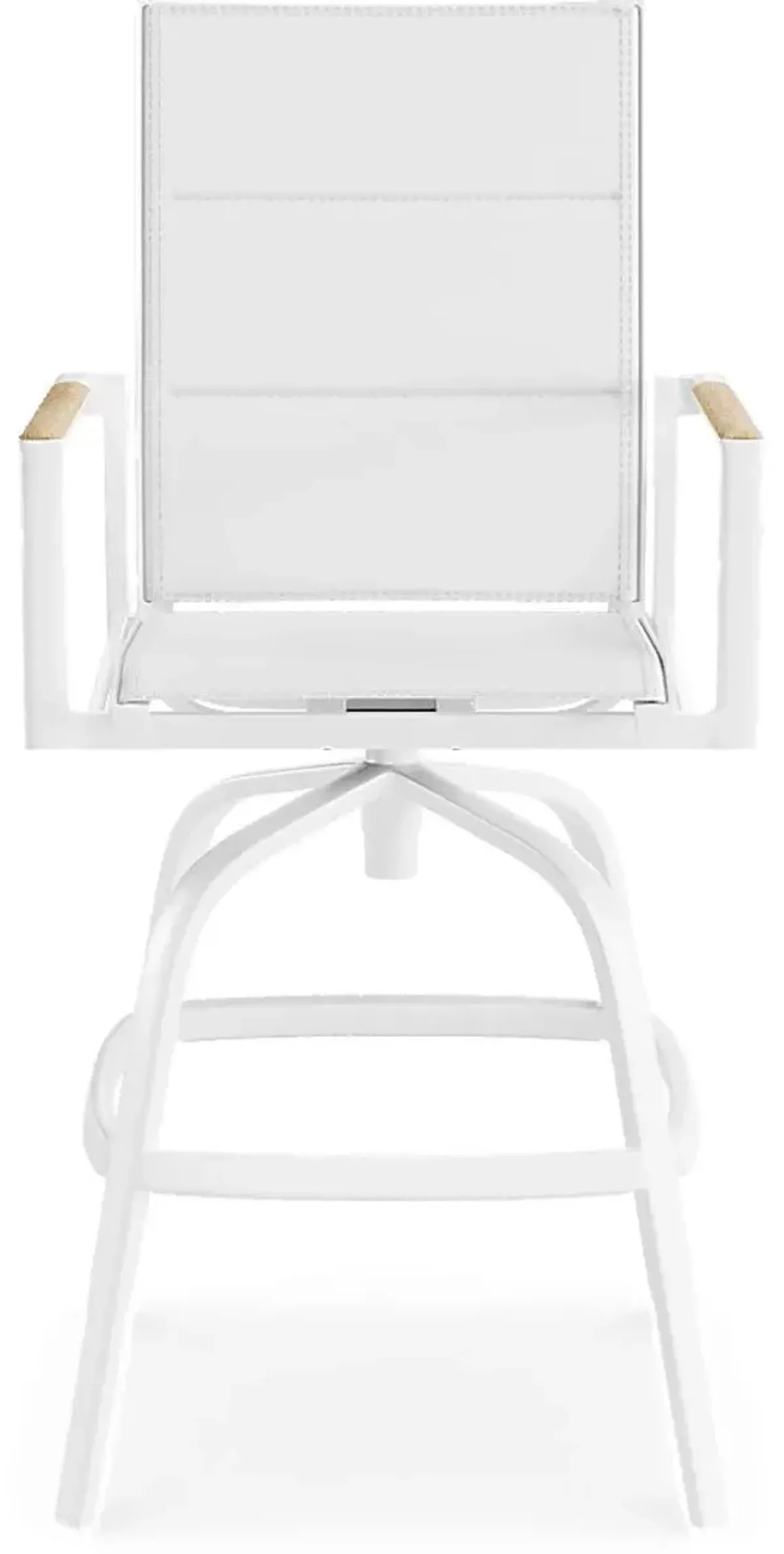 Solana White Outdoor Swivel Barstool