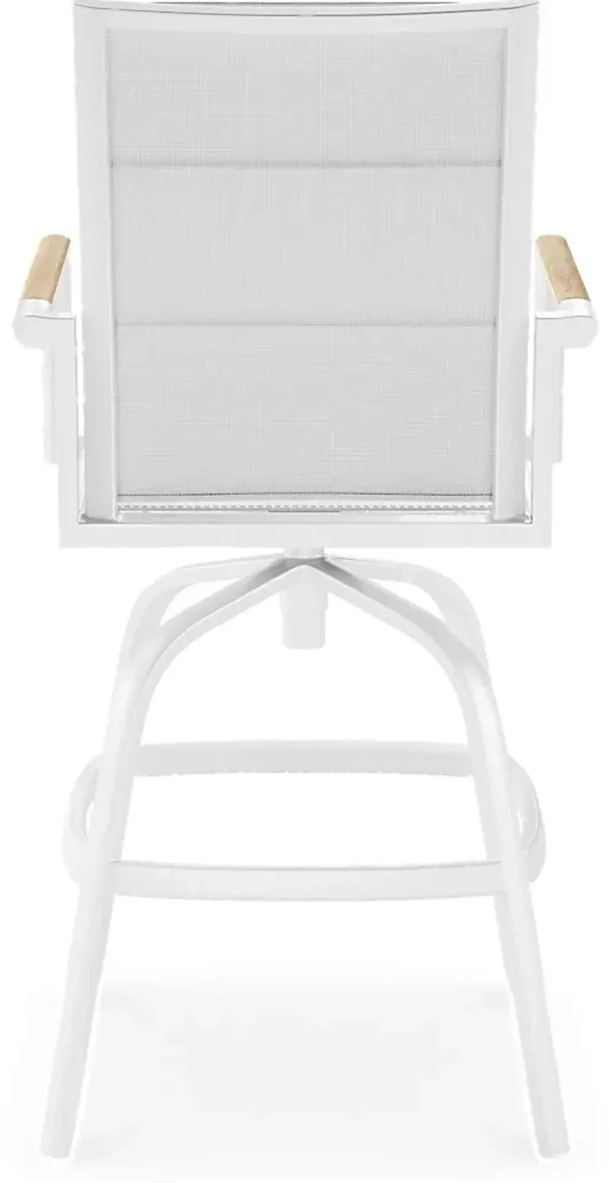 Solana White Outdoor Swivel Barstool