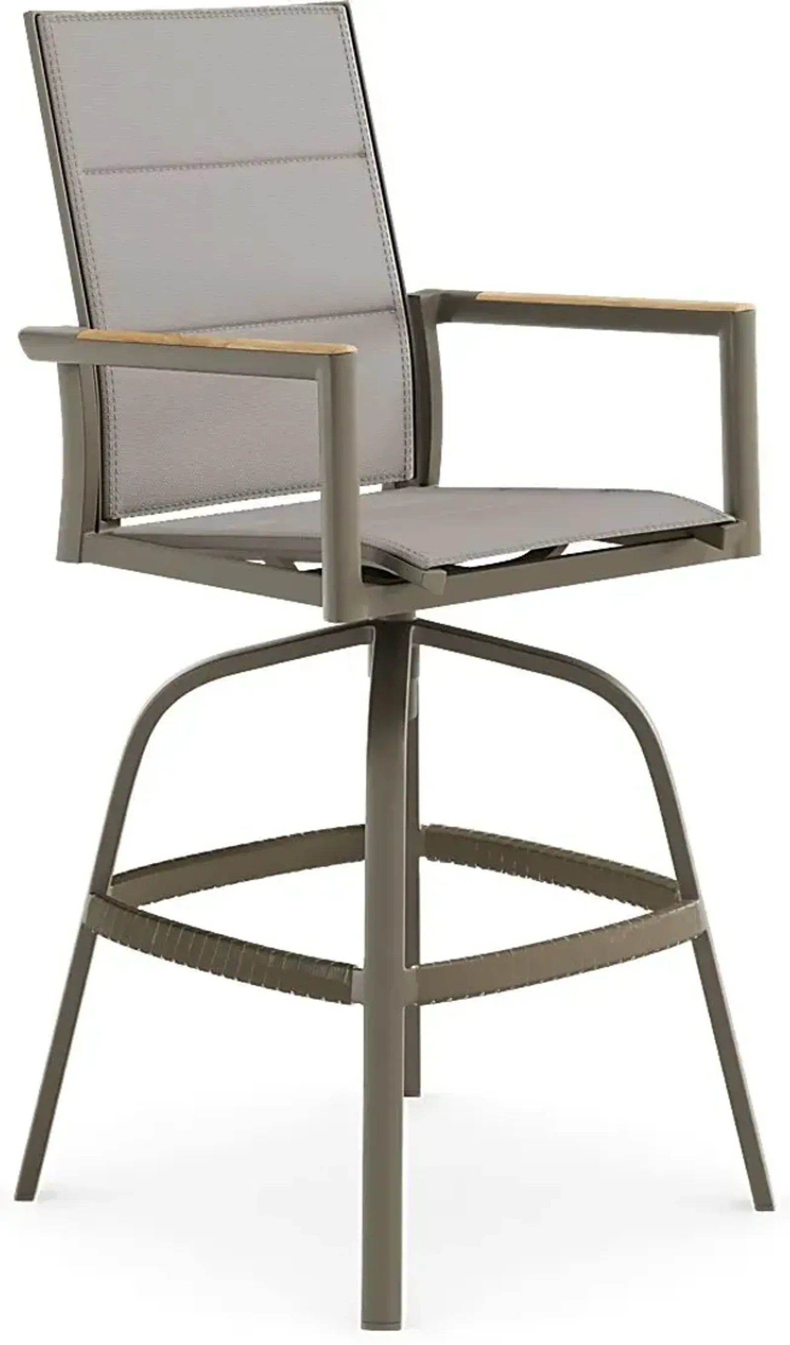 Solana Taupe Outdoor Swivel Barstool