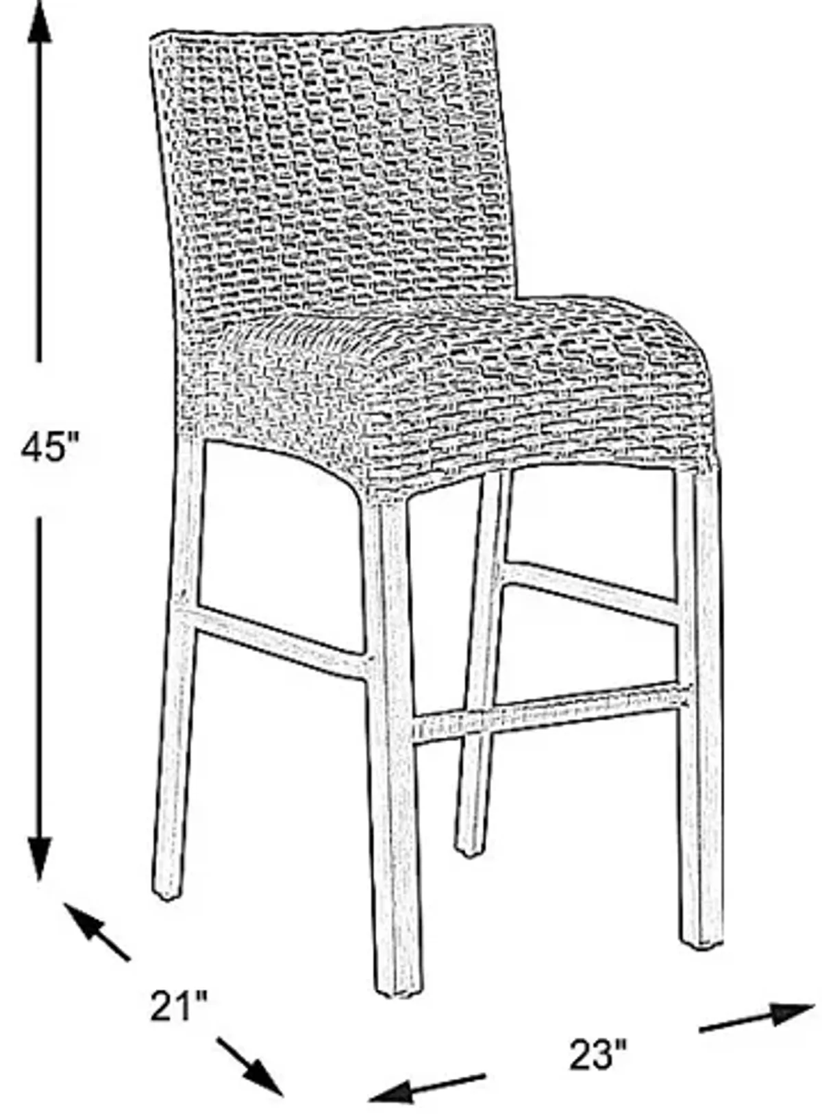 Siesta Key Gray Outdoor Barstool