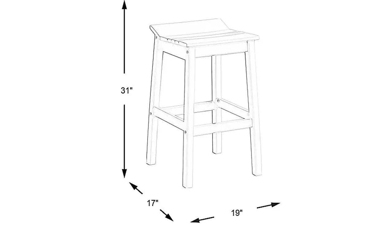 Addy White Outdoor Barstool