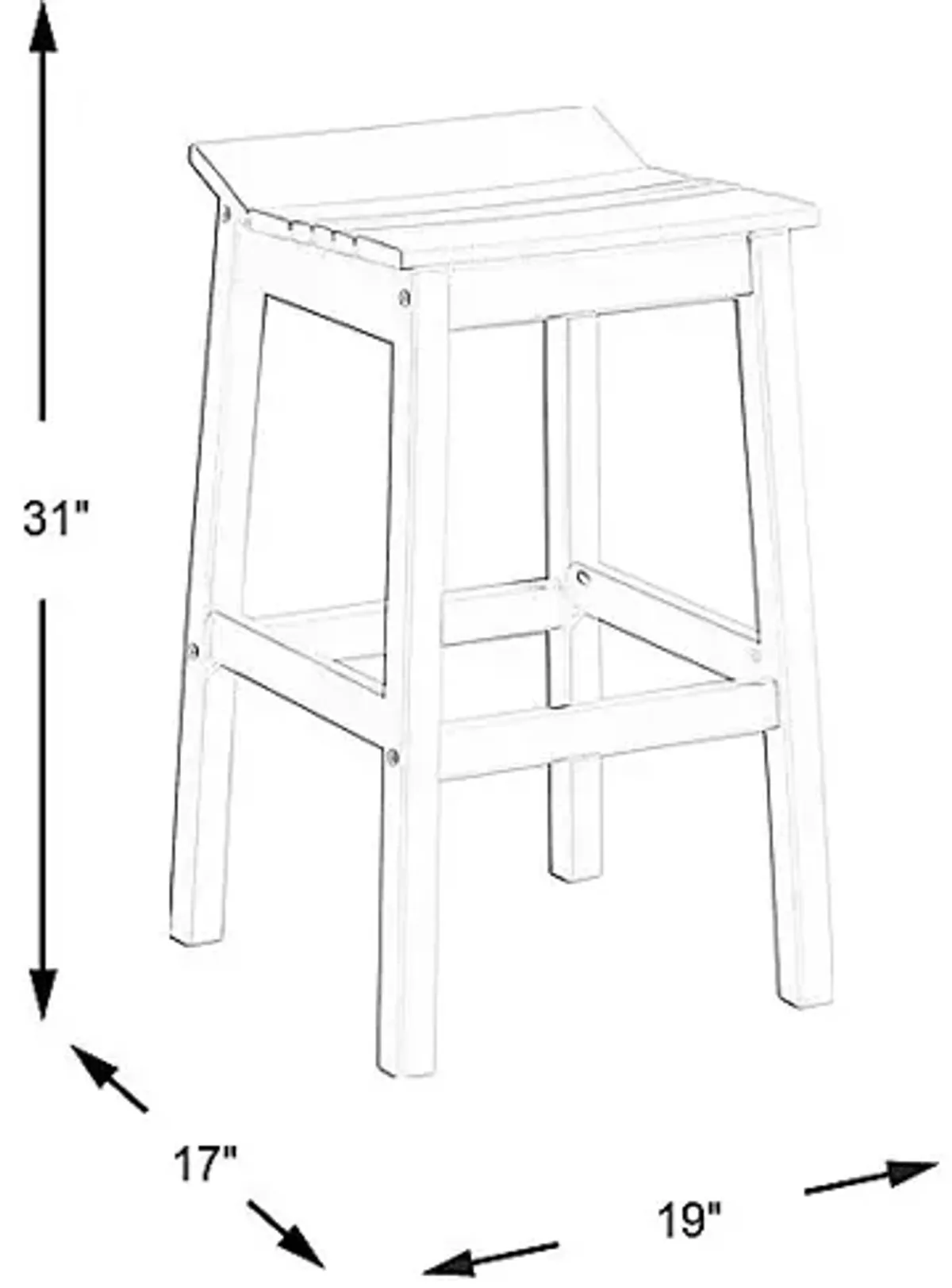 Addy White Outdoor Barstool