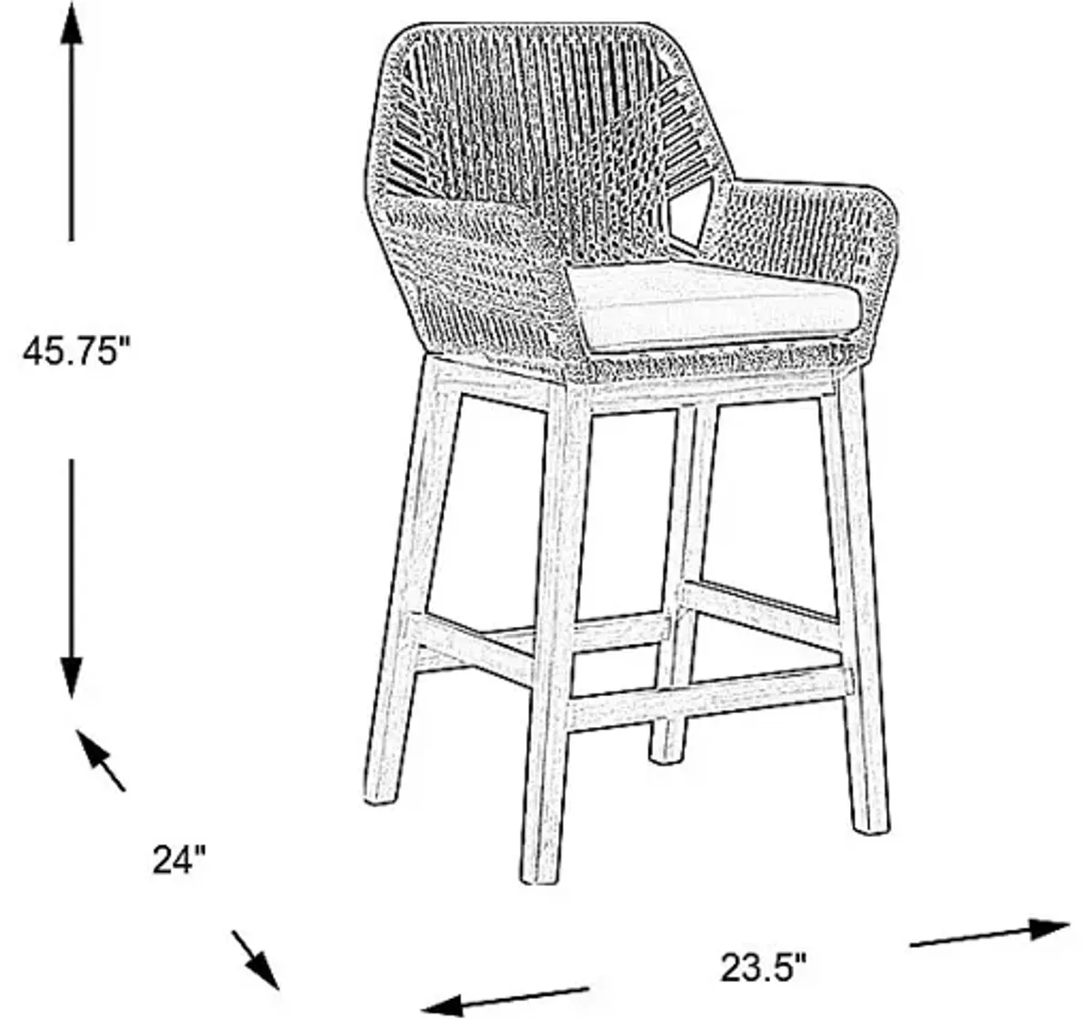 Tessere Blue Outdoor Barstool