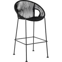 Ariael Black Outdoor Counter Height Stool