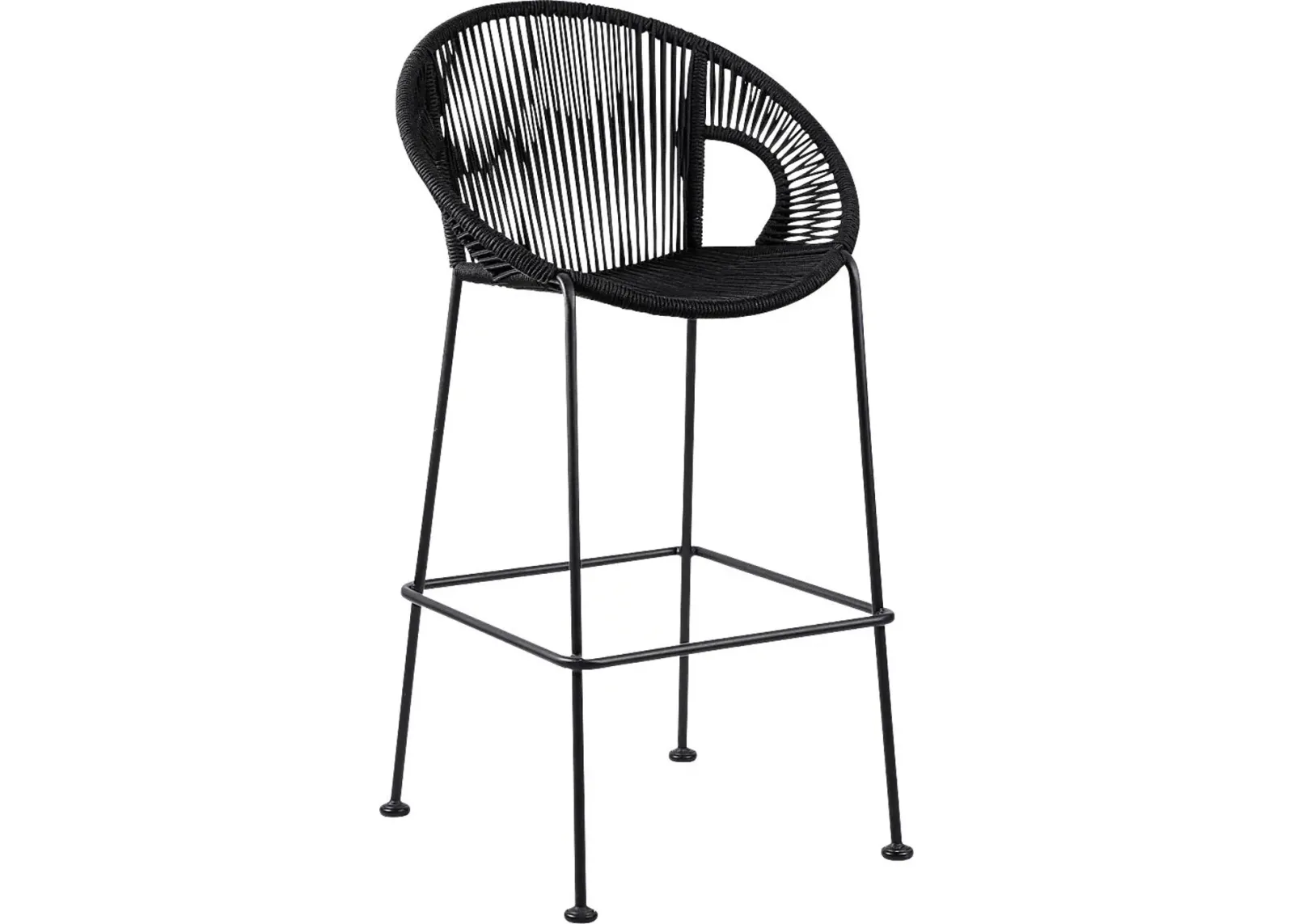 Ariael Black Outdoor Counter Height Stool