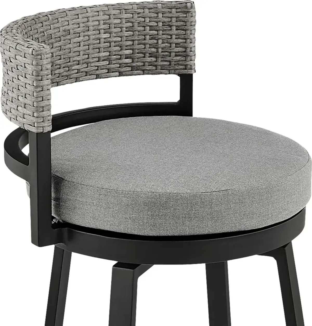 Outdoor Alresford Black Swivel Barstool