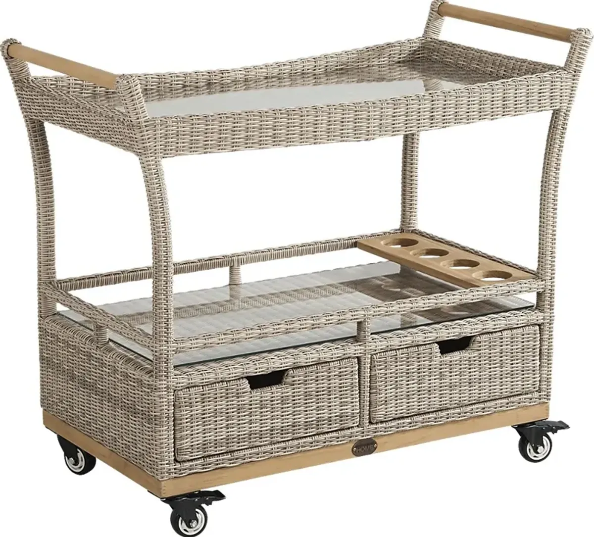 Hamptons Cove Gray Outdoor Bar Cart