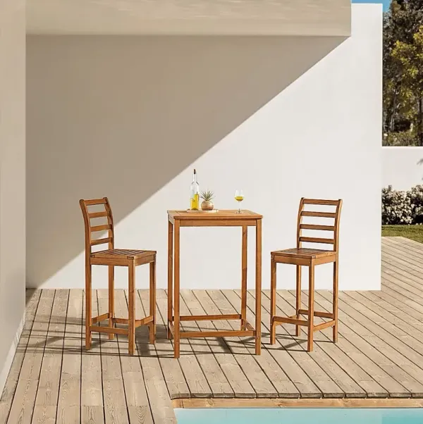 Outdoor Moenavi Brown Bar Bistro Set of 3