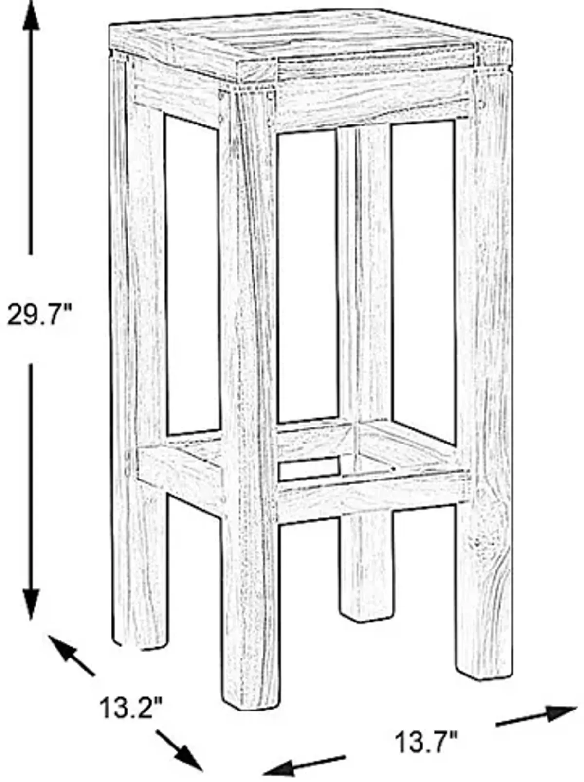 Patmos Teak Outdoor Barstool