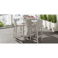 Patmos Gray Wicker 5 Pc 36 in. Square Bar Height Outdoor Dining Set