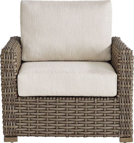Siesta Key Driftwood Outdoor Chair with Twine Cushions