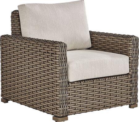 Siesta Key Driftwood Outdoor Chair with Twine Cushions