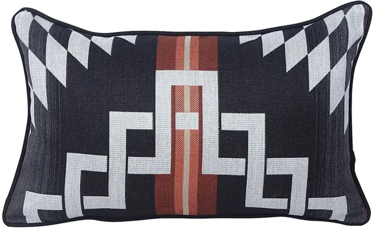 Zapotec Black Indoor/Outdoor Accent Pillow