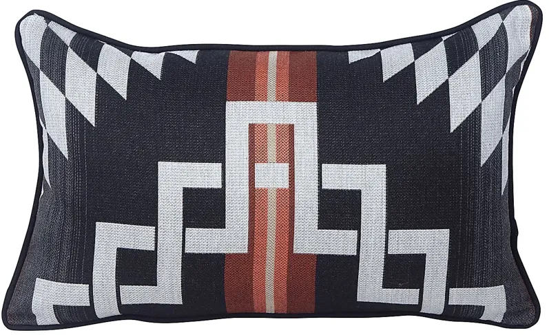 Zapotec Black Indoor/Outdoor Accent Pillow