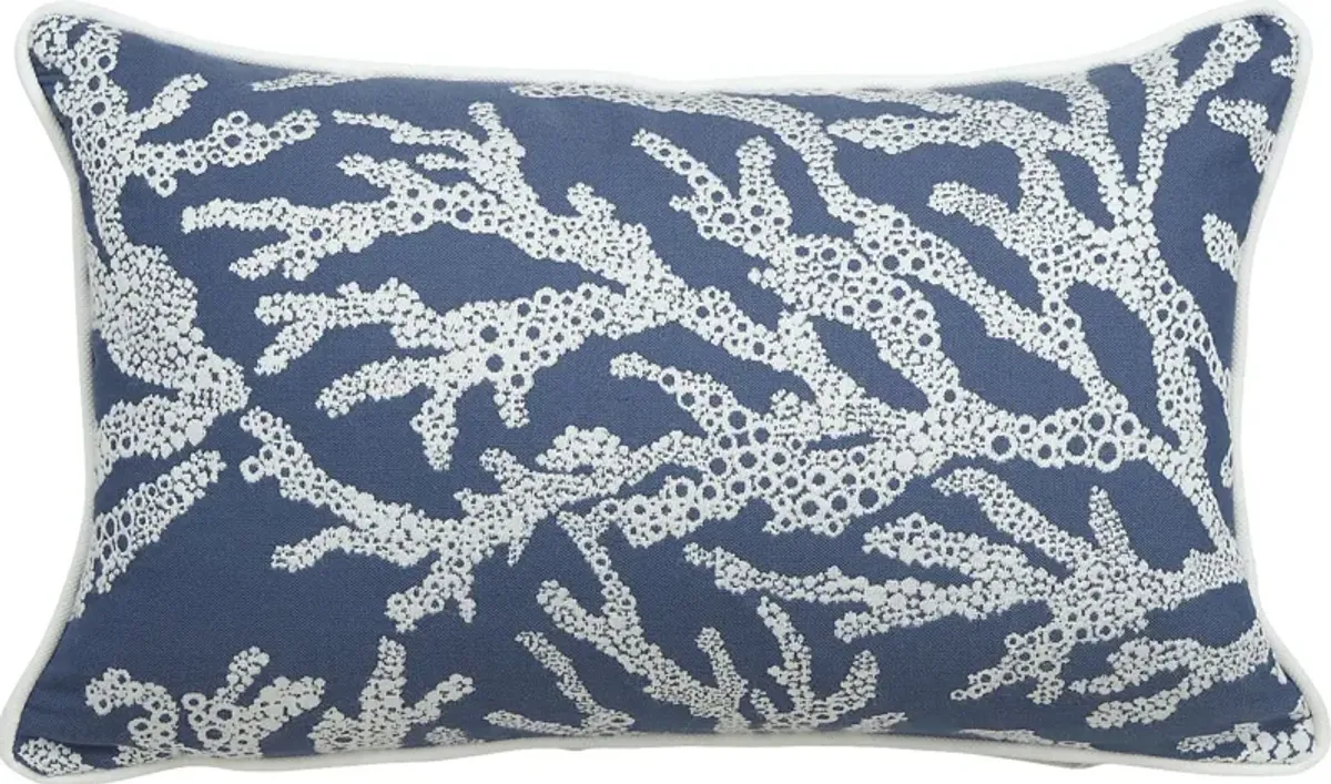 Coral Capri Blue Indoor/Outdoor Accent Pillow